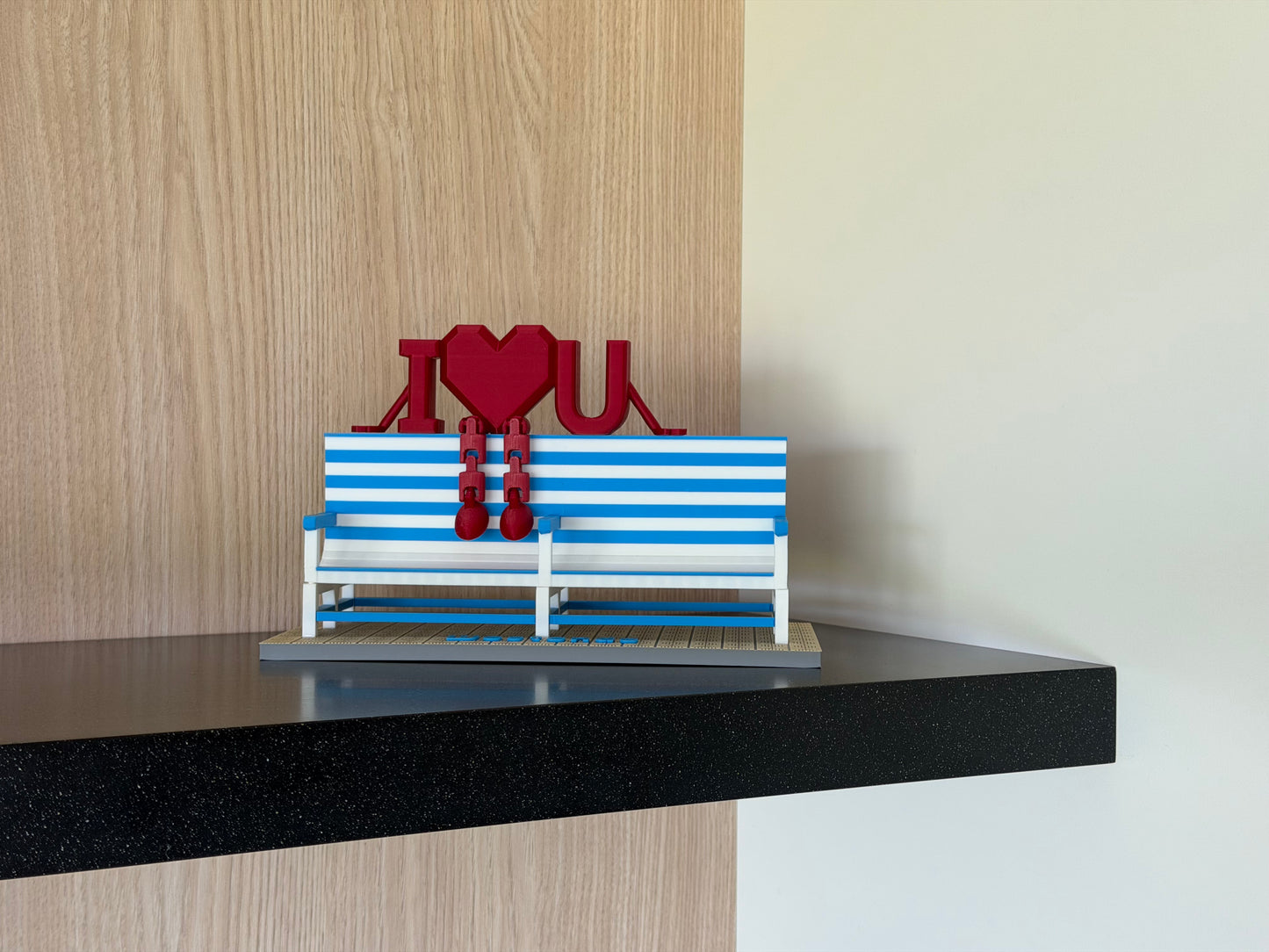 Poppetje Valentijn voor bankjes Middelkerke-Westende