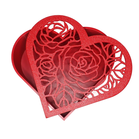 Doosje met hart, rozendeksel