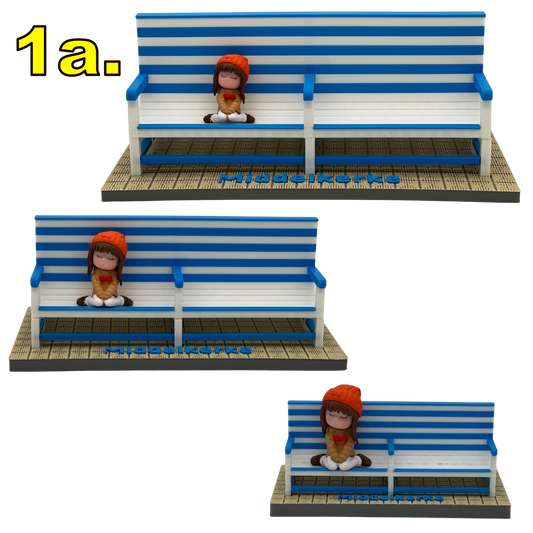 Mini poppetjes voor bankje Middelkerke-Westende