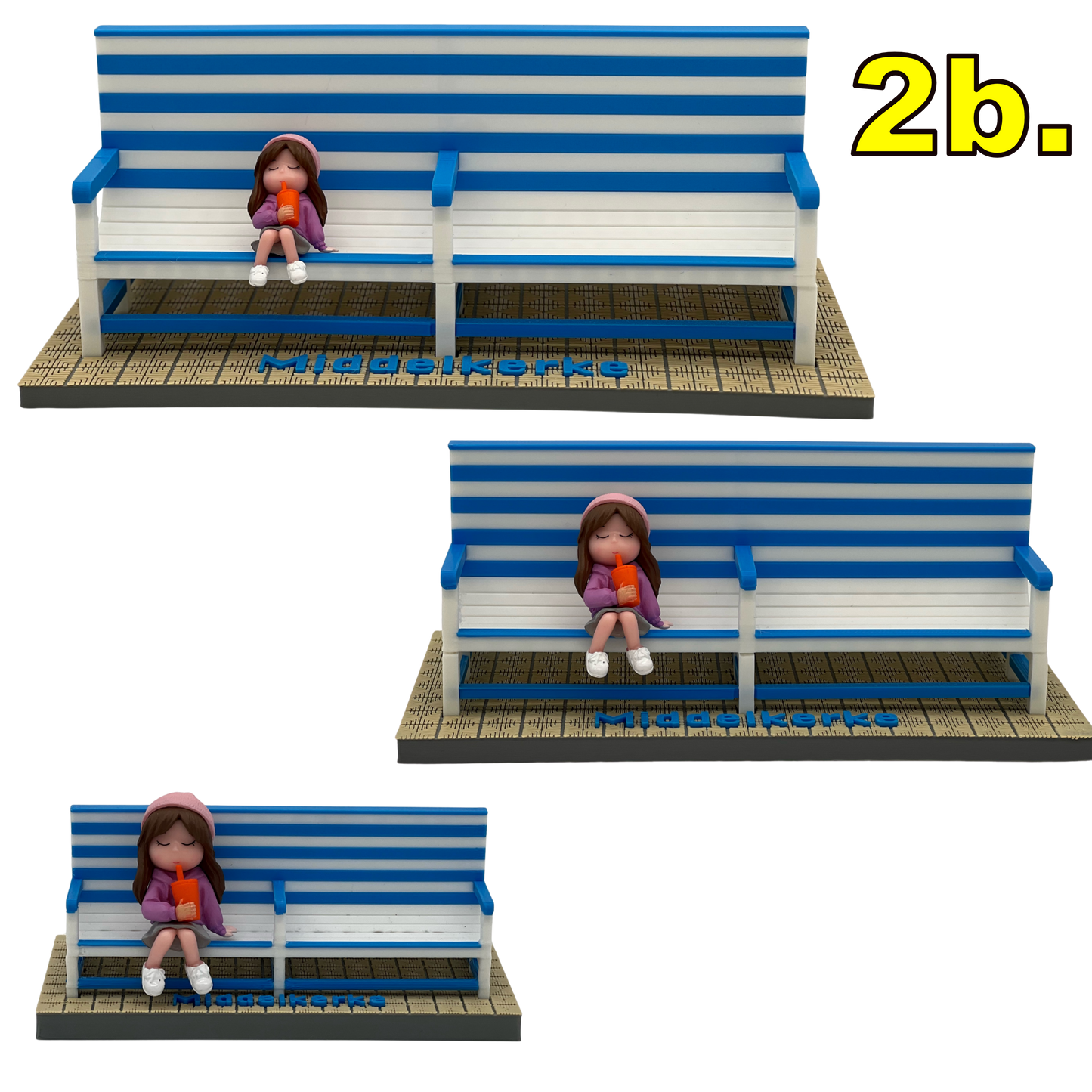 Mini poppetjes voor bankje Middelkerke-Westende