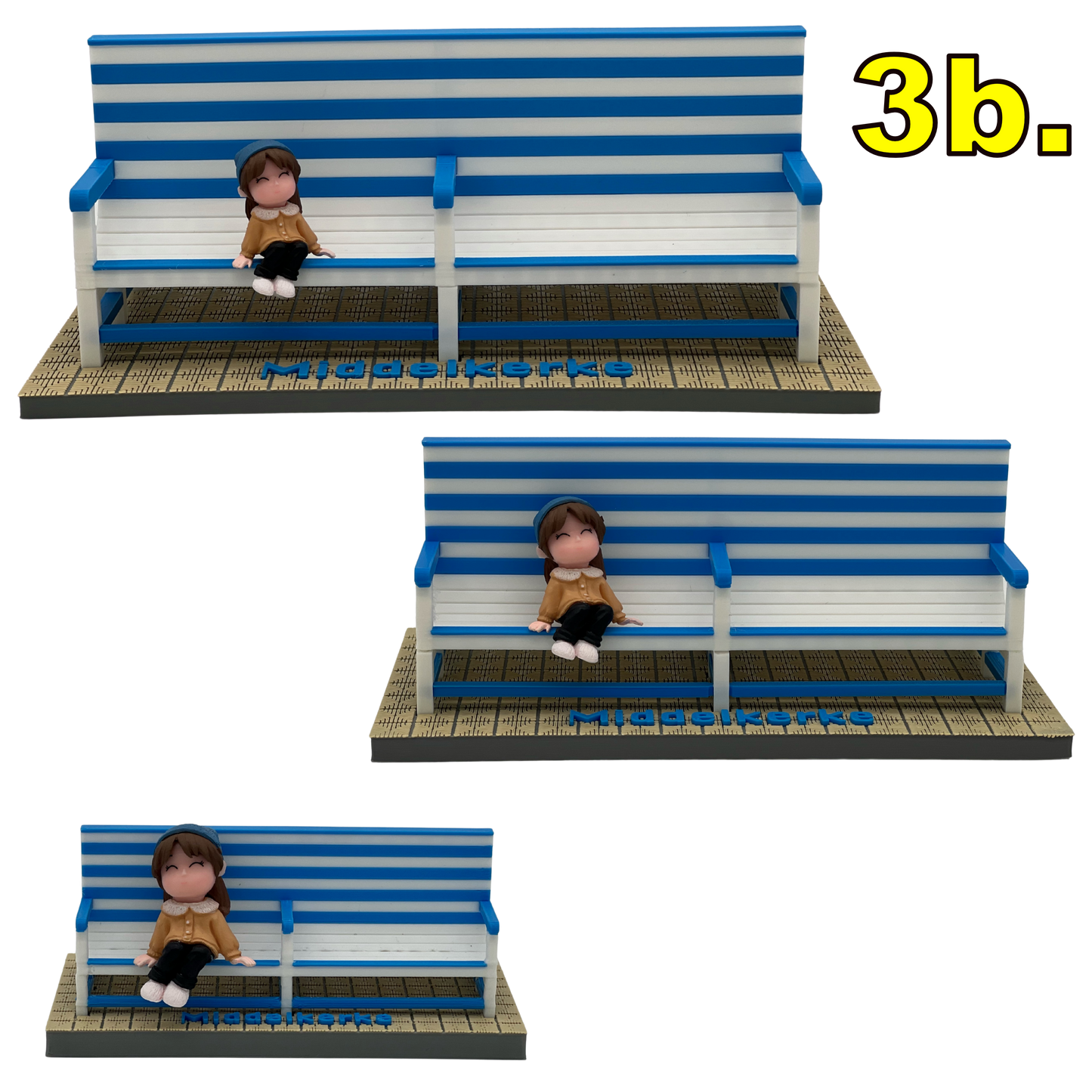 Mini poppetjes voor bankje Middelkerke-Westende