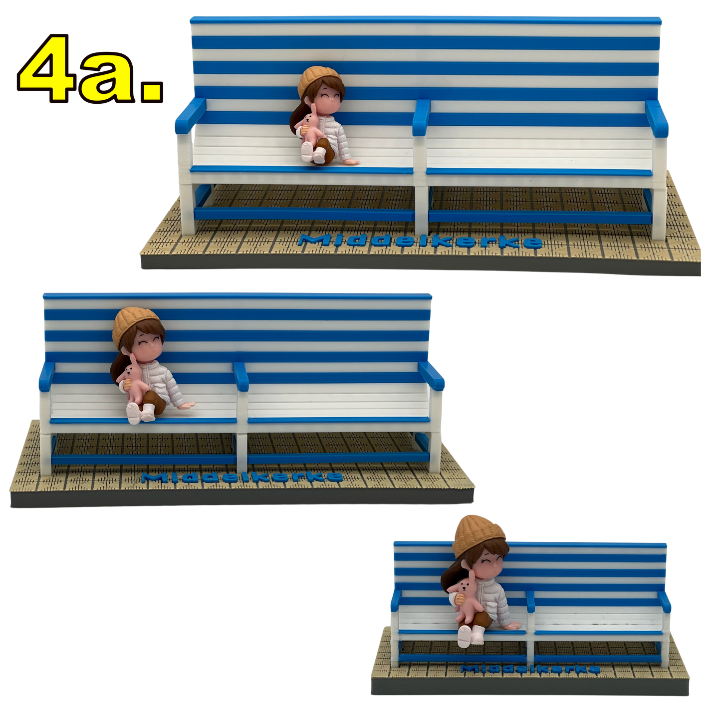 Mini poppetjes voor bankje Middelkerke-Westende