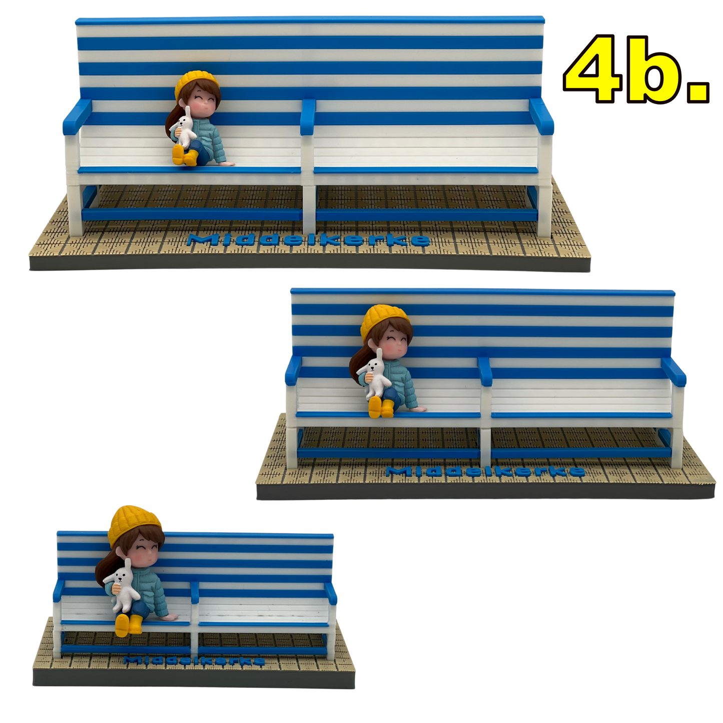 Mini poppetjes voor bankje Middelkerke-Westende