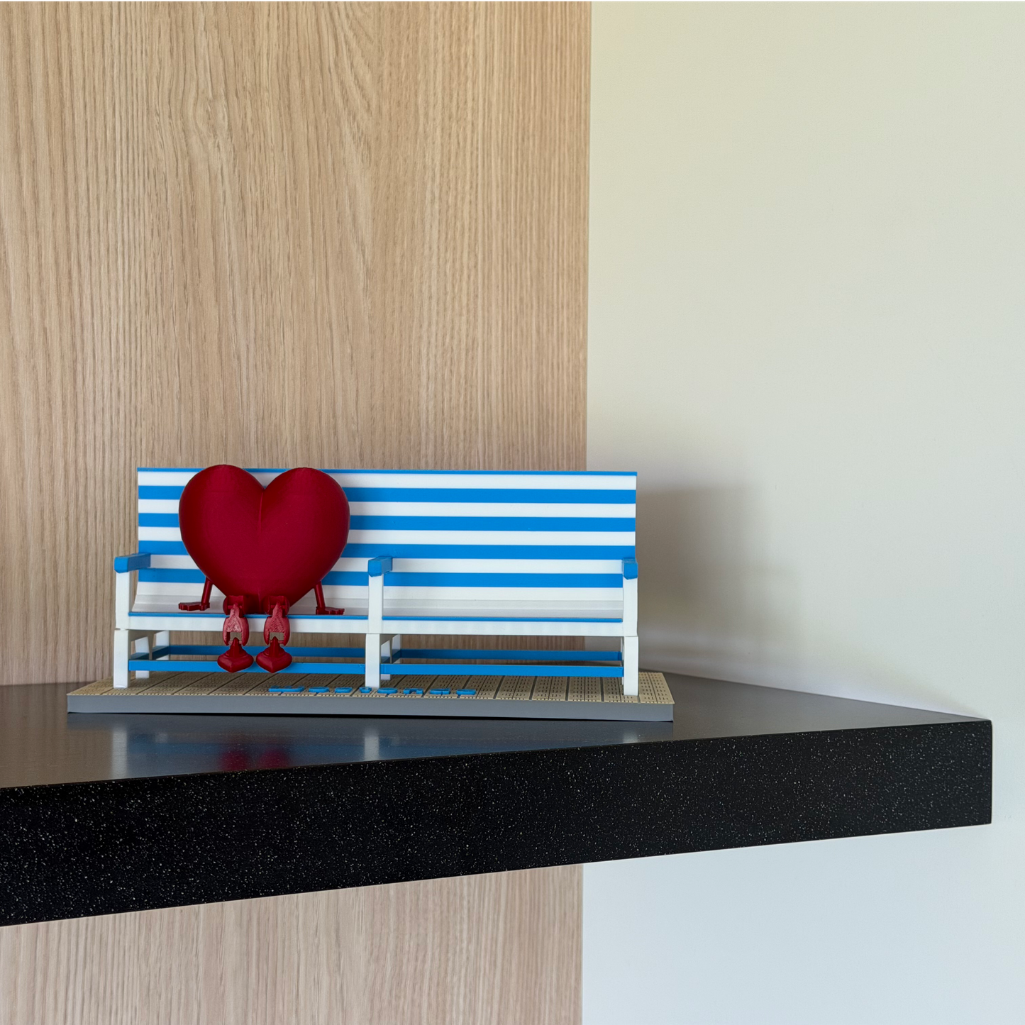 Poppetje Valentijn voor bankjes Middelkerke-Westende