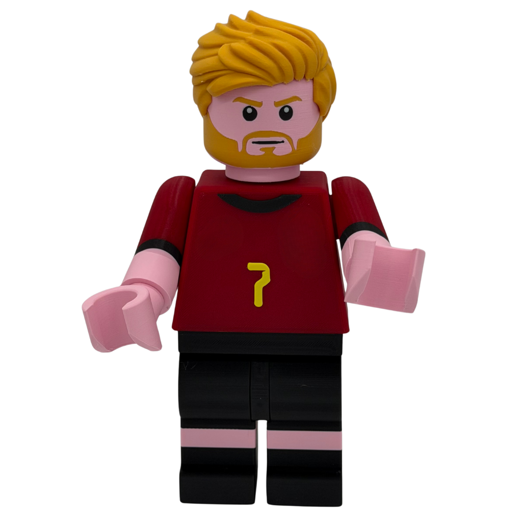 Miniatuur voetballer brick stijl