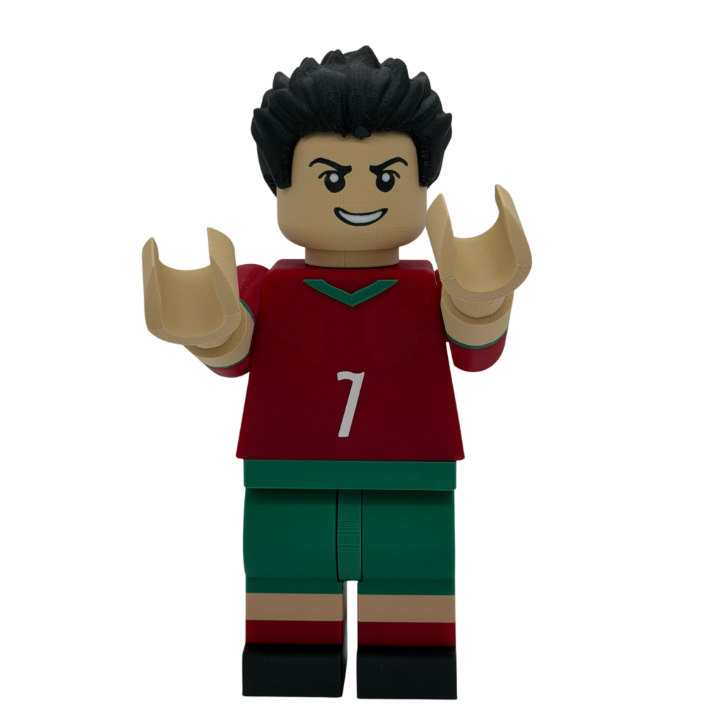 Miniatuur voetballer brick stijl
