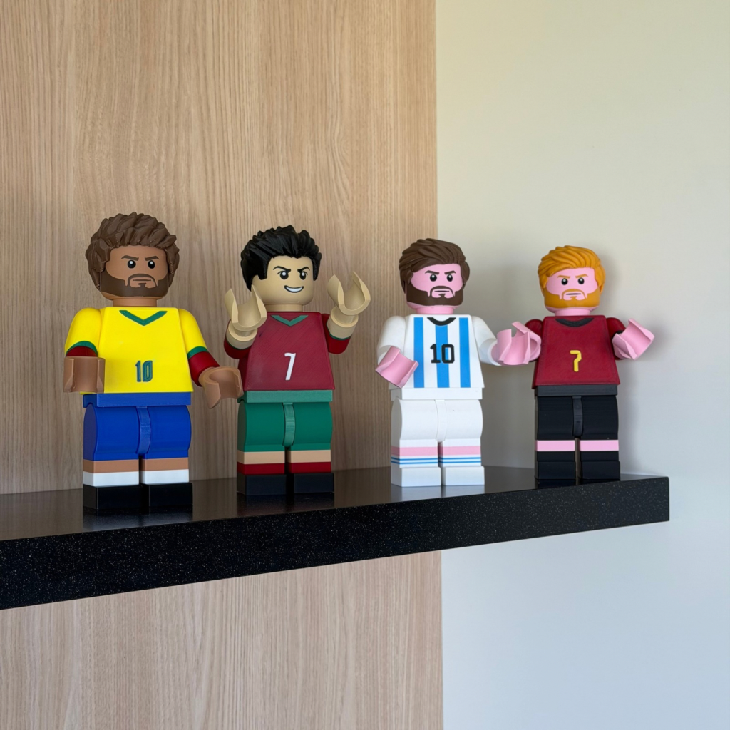 Miniatuur voetballer brick stijl
