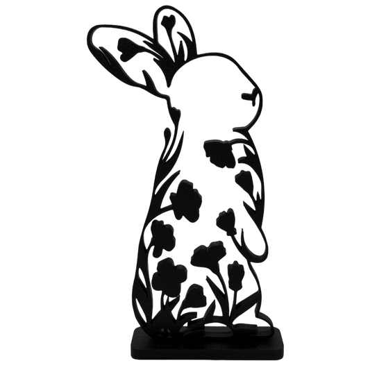 Paashaas Silhouette: Floraal Smeedwerk