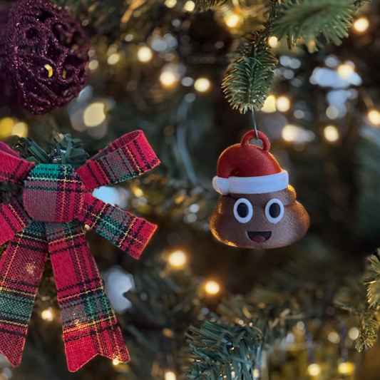 Kerstbal : Lachend kakje