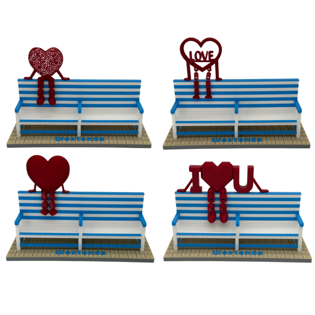 Poppetje Valentijn voor bankjes Middelkerke-Westende