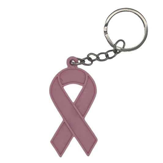 (Steun)lintje tegen kanker sleutelhanger  