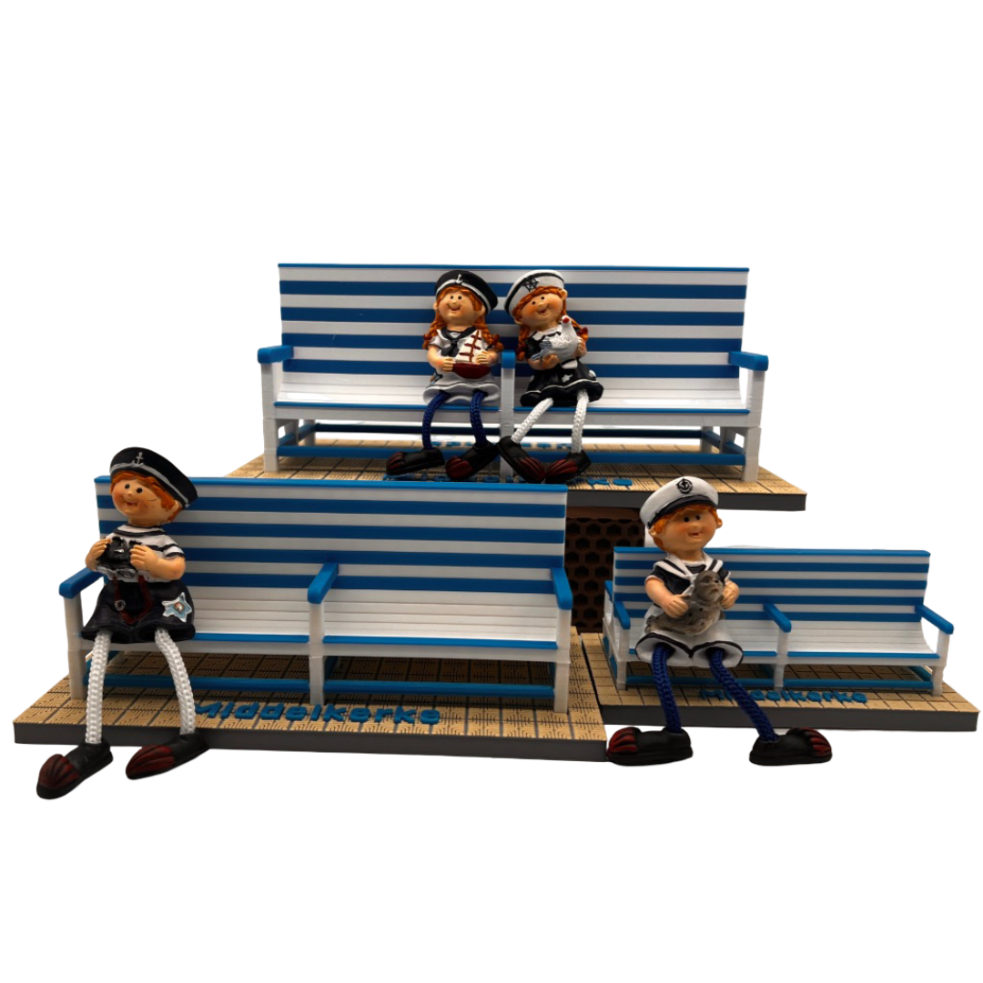 Poppetjes voor Zitbank Middelkerke - Westende