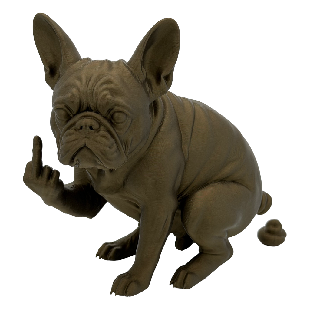 Franse bulldog die poept