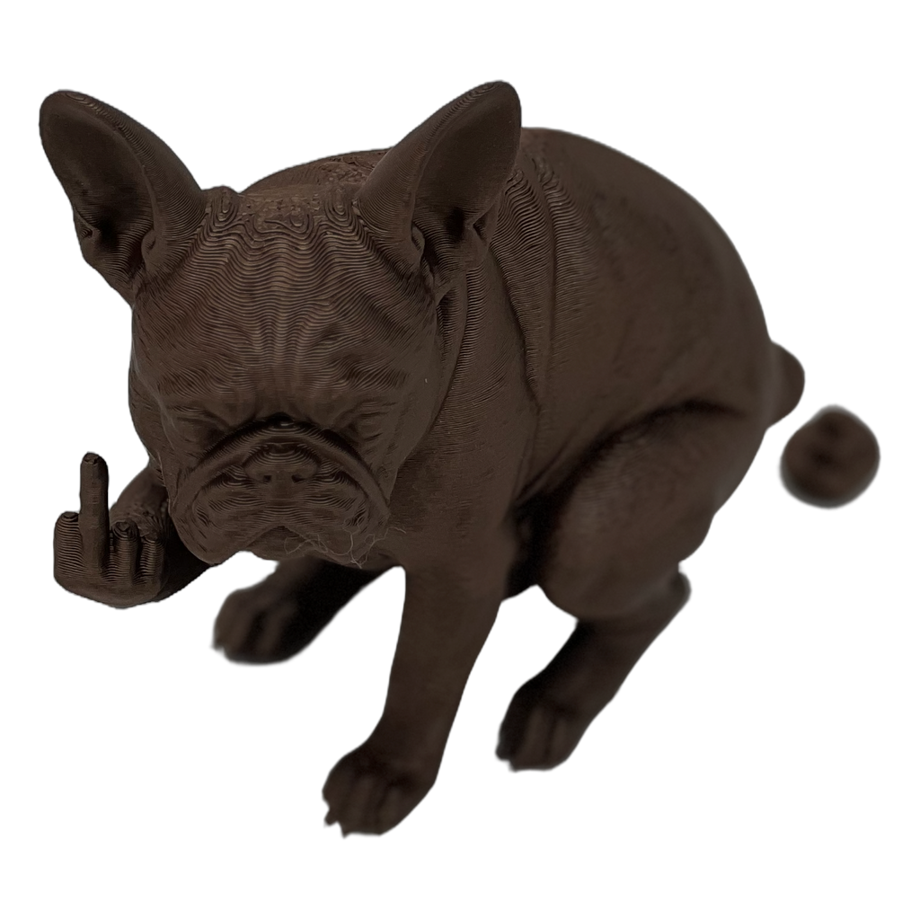 Franse bulldog die poept