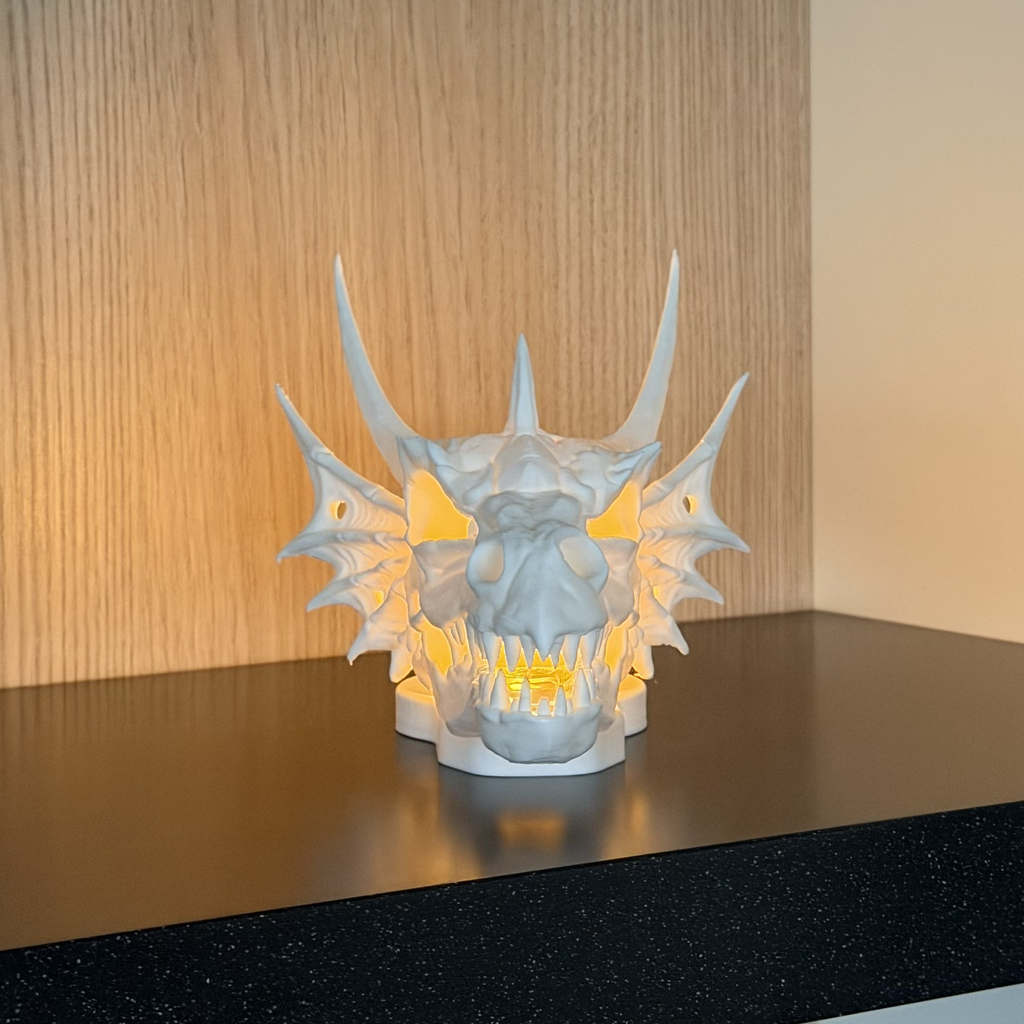 Drakenkop met licht