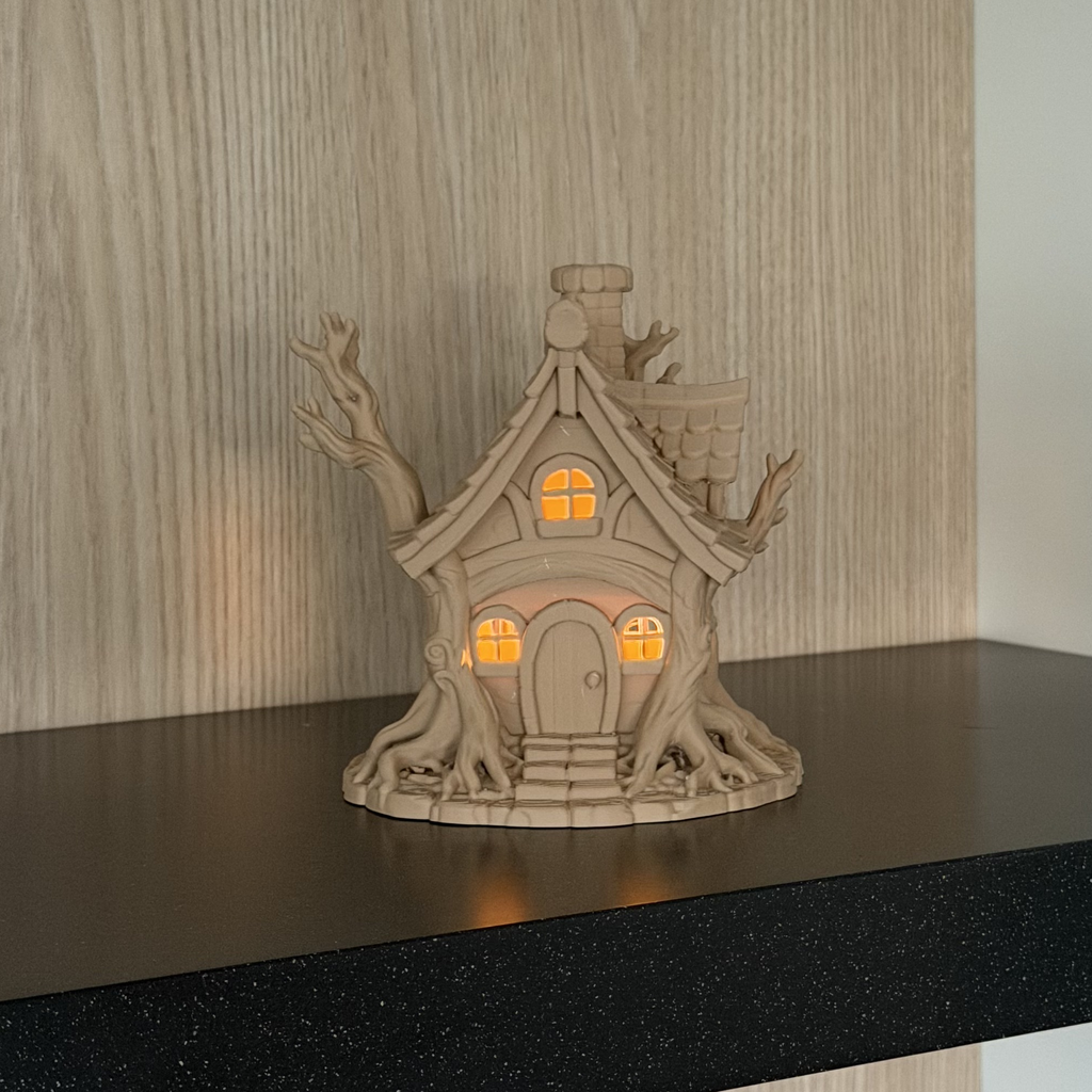 Heksenhuisje met licht