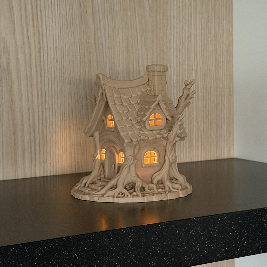 Heksenhuisje met licht