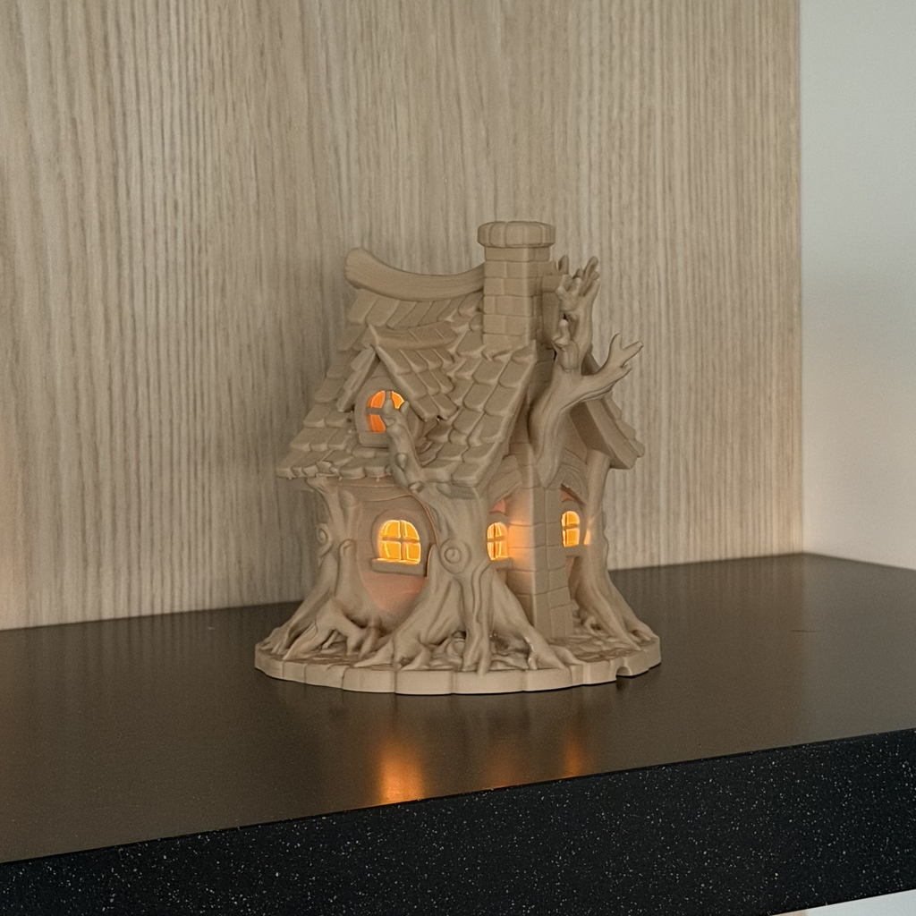 Heksenhuisje met licht