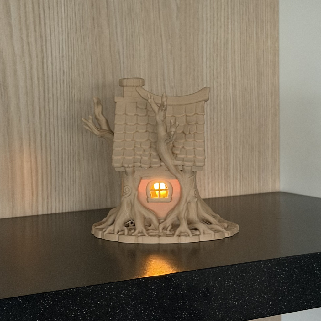 Heksenhuisje met licht