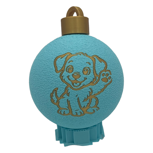 Gepersonaliseerde kerstbal met afbeelding van een hondje