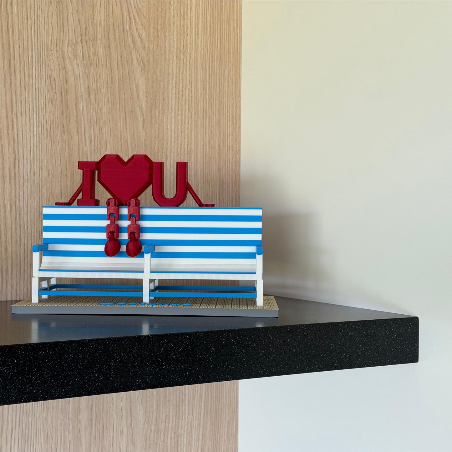 Poppetje Valentijn voor bankjes Middelkerke-Westende