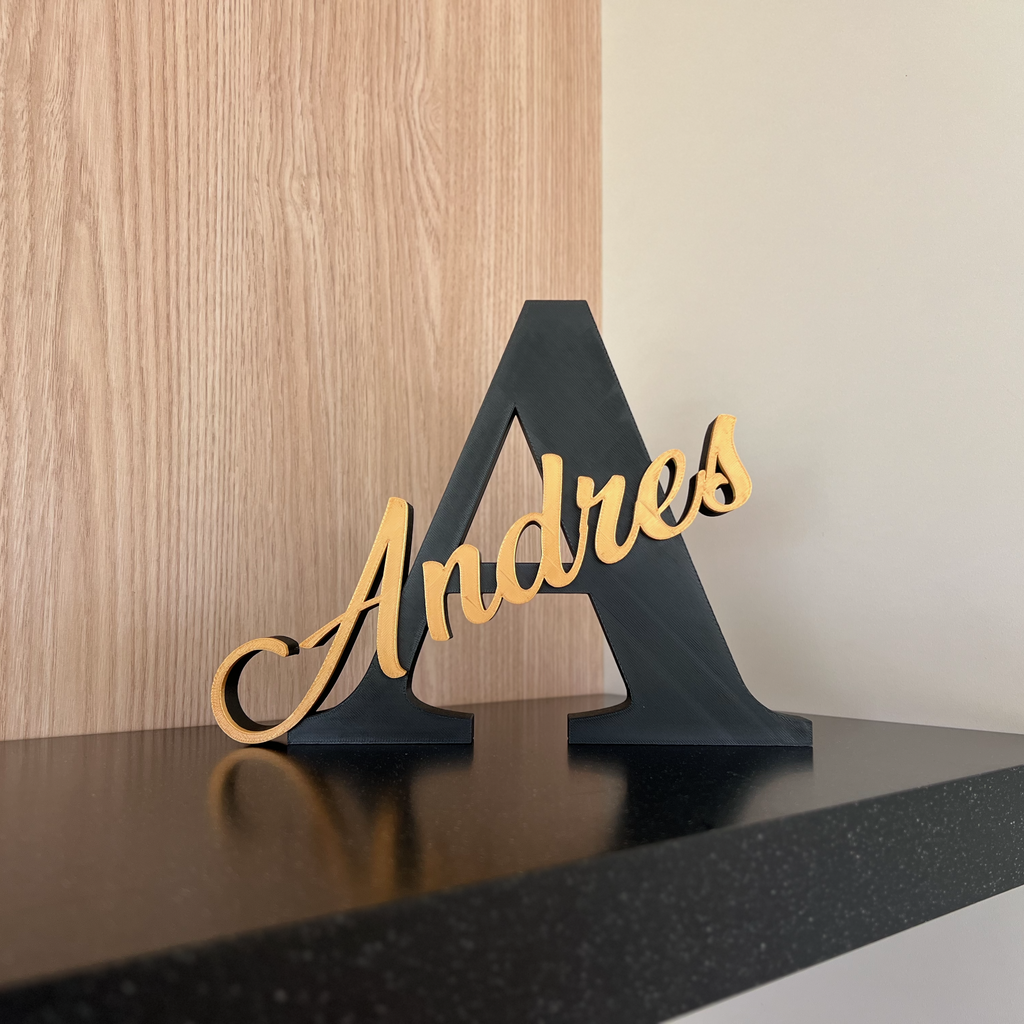 Gepersonaliseerde 3D letternaam