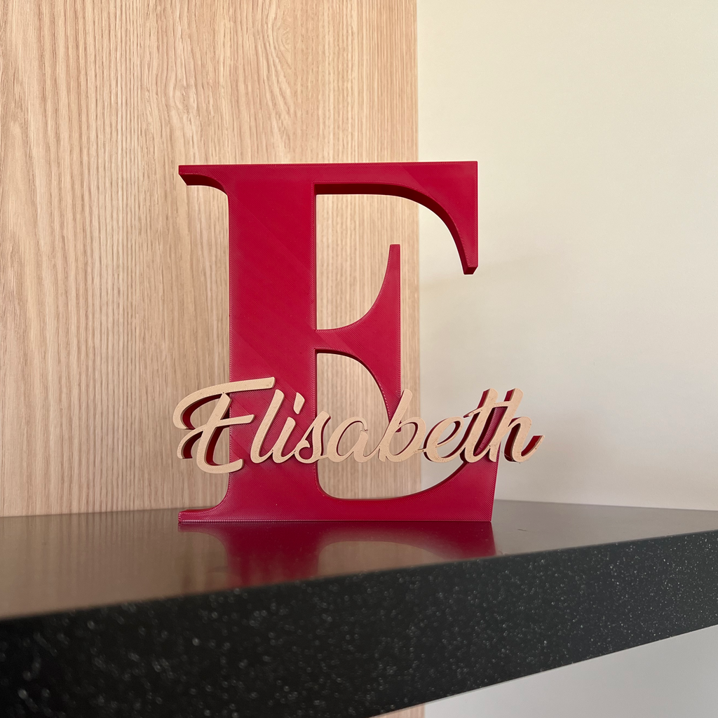 Gepersonaliseerde 3D letternaam
