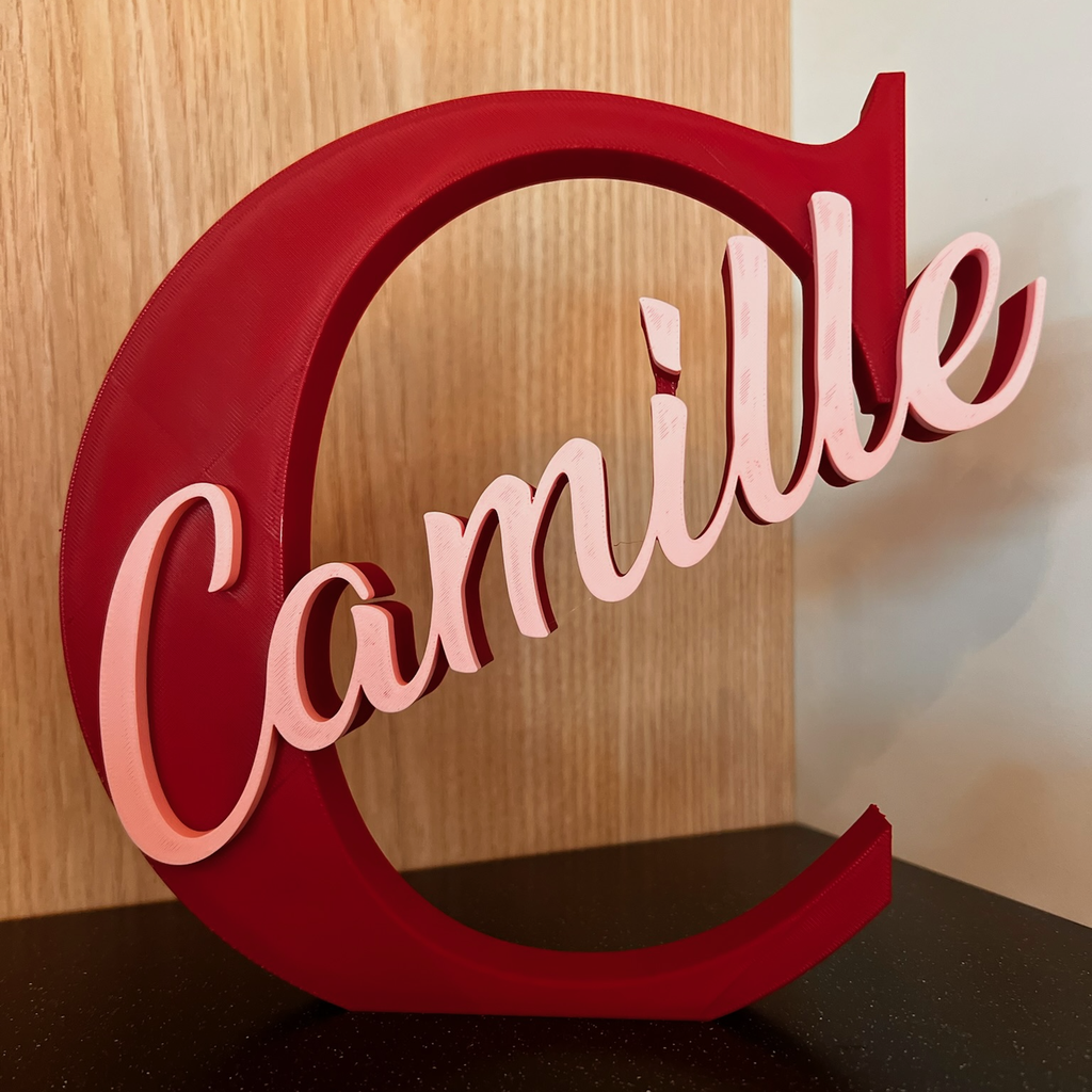 Gepersonaliseerde 3D letternaam