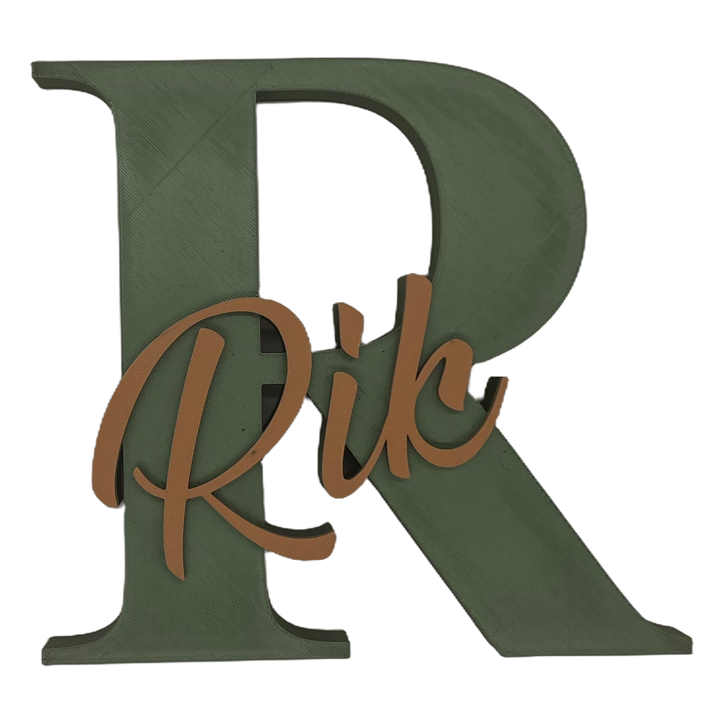 Gepersonaliseerde 3D letternaam