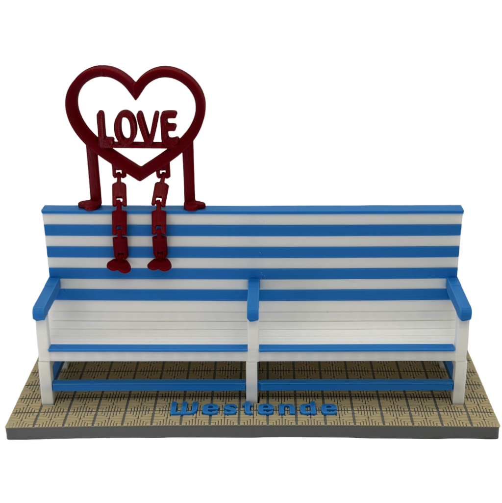 Poppetje Valentijn voor bankjes Middelkerke-Westende