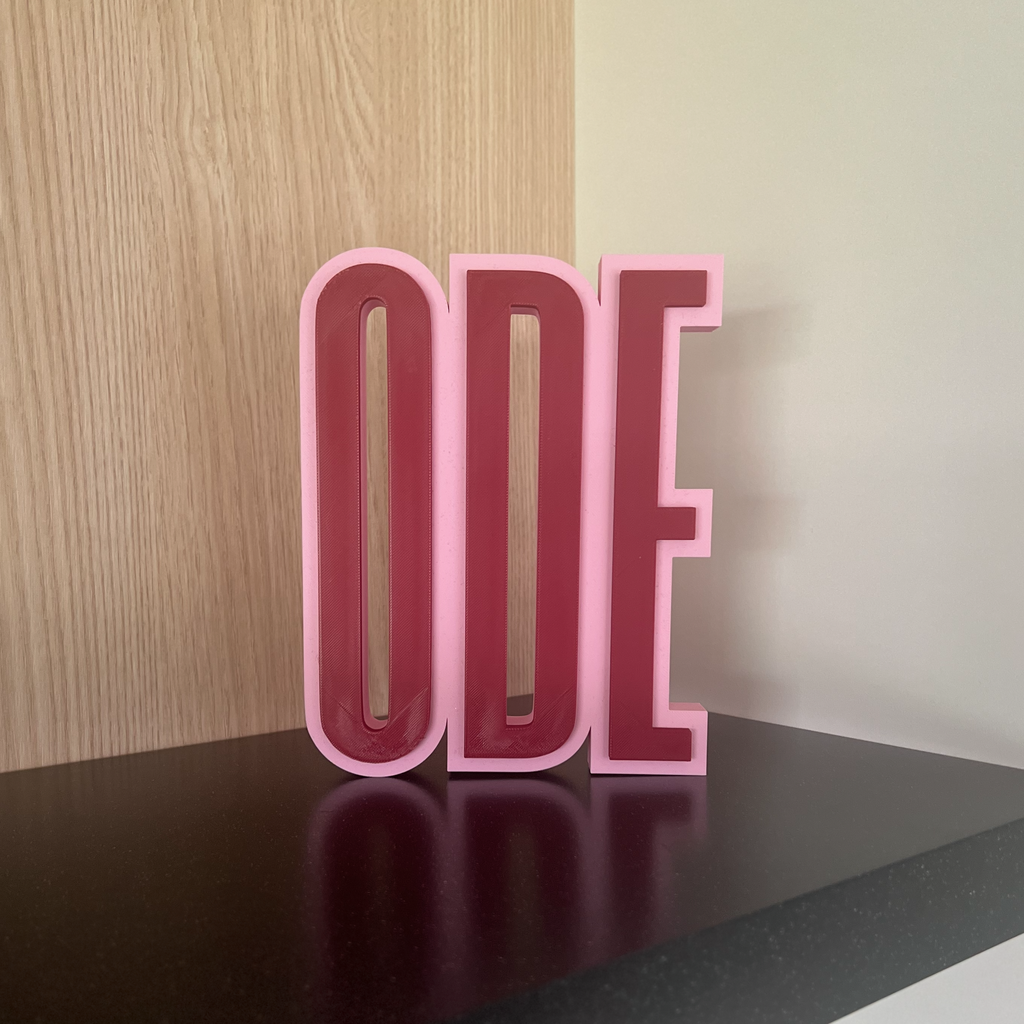 Gepersonaliseerde 3D naamplaat