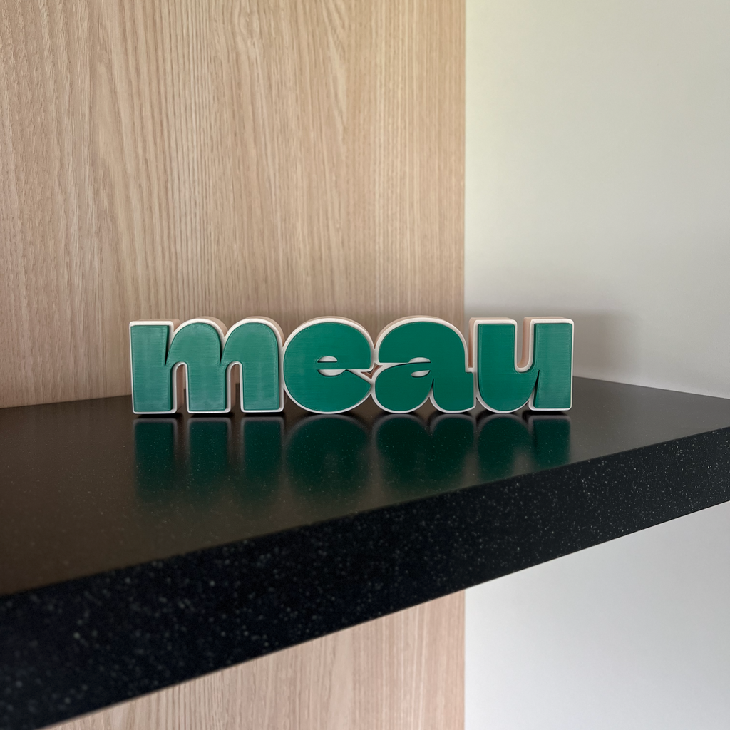 Gepersonaliseerde 3D naamplaat