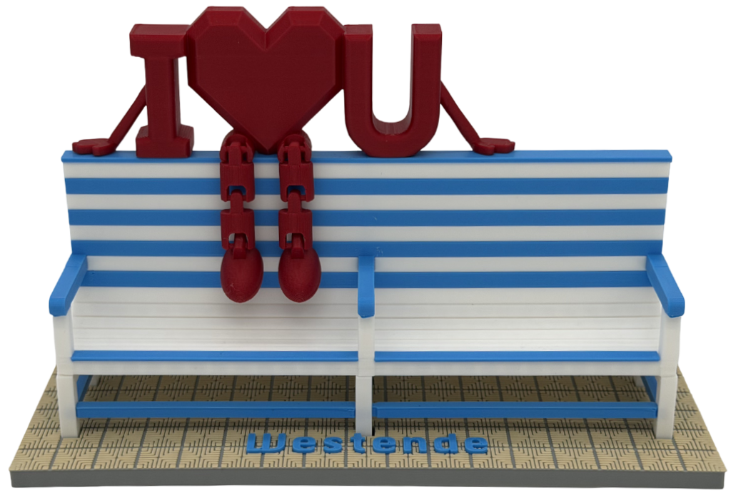 Poppetje Valentijn voor bankjes Middelkerke-Westende