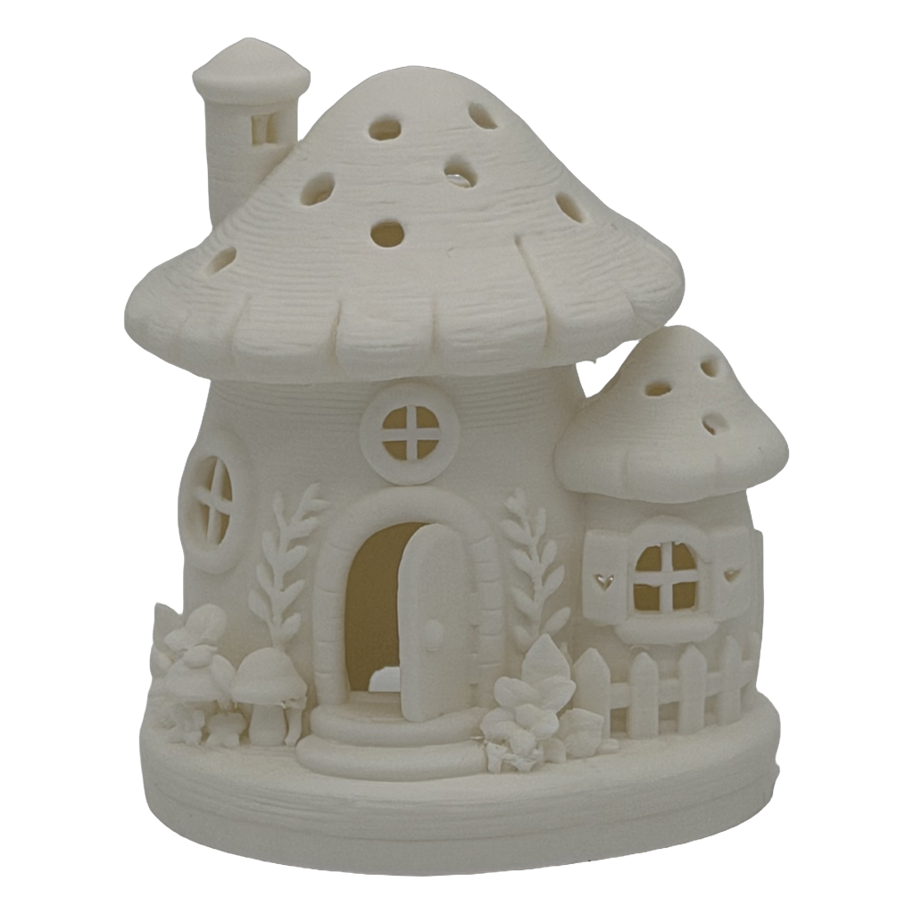 Paddenstoelhuisje met licht