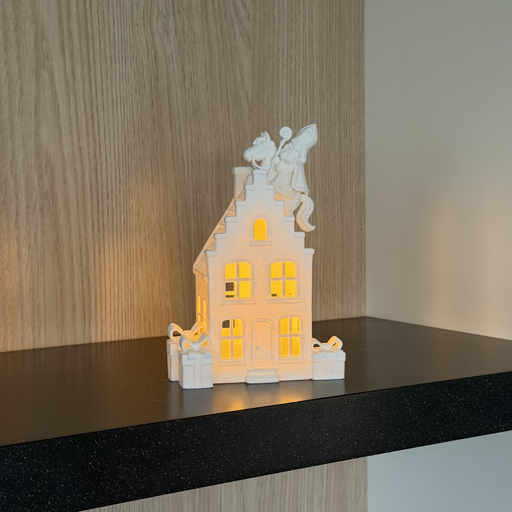 Sinterklaashuisje met licht