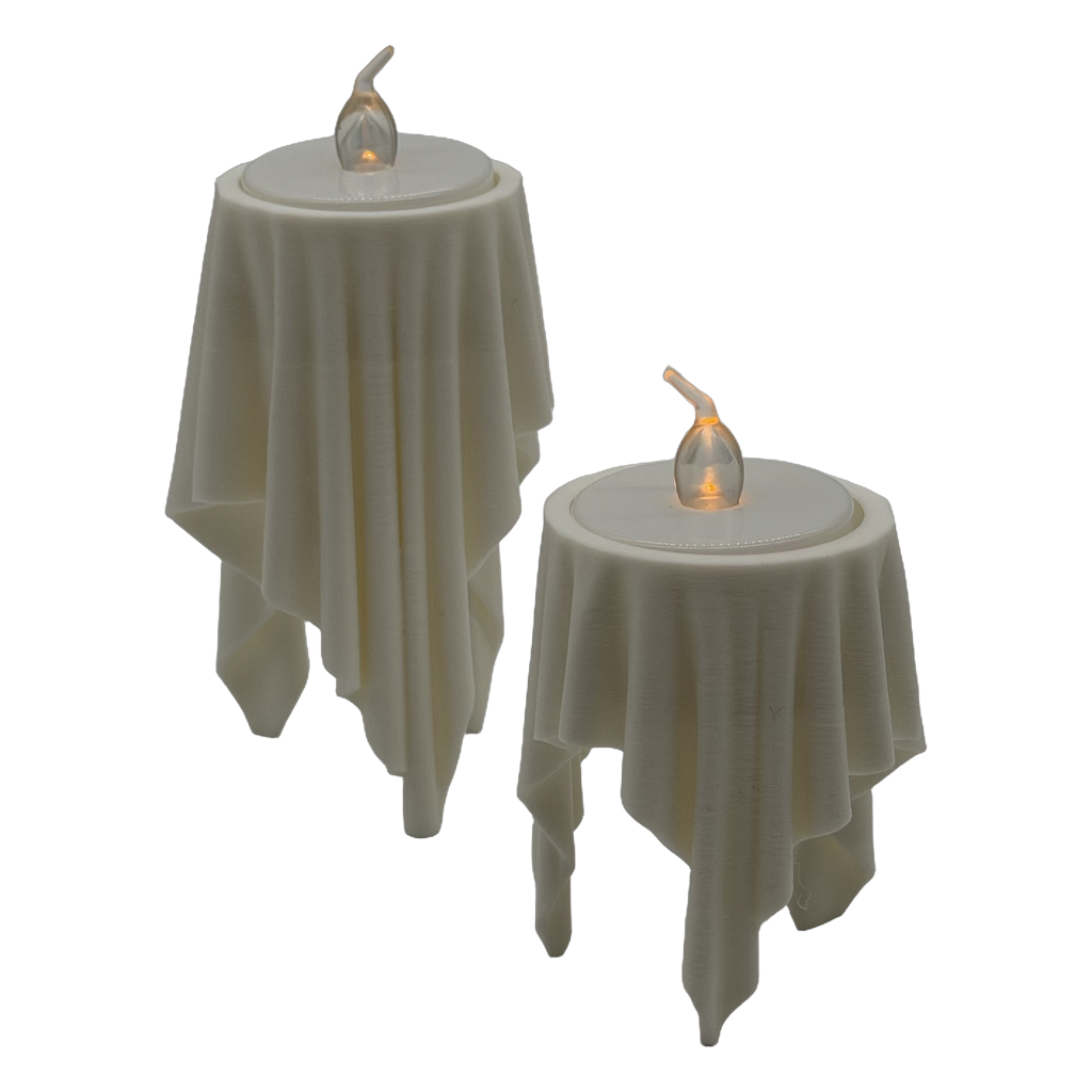 Spookkaarshouder met draperie