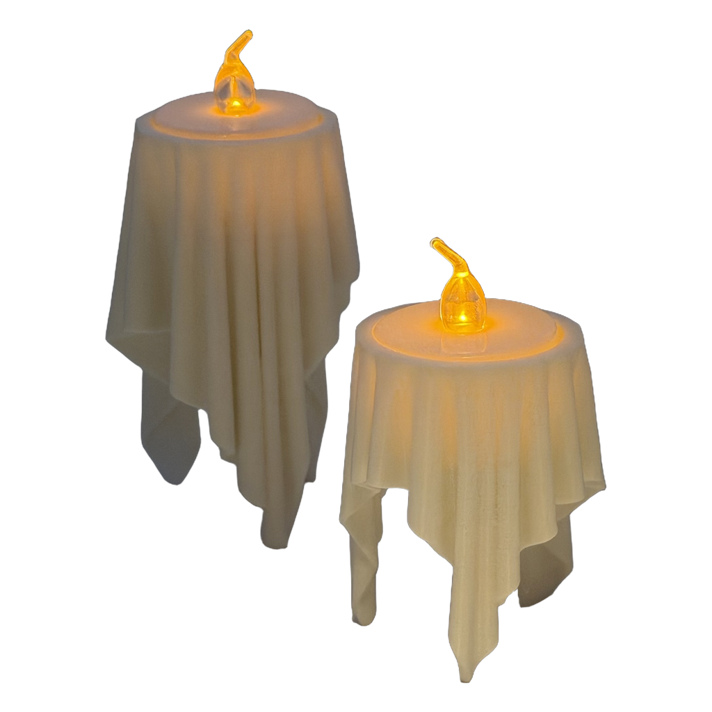 Spookkaarshouder met draperie