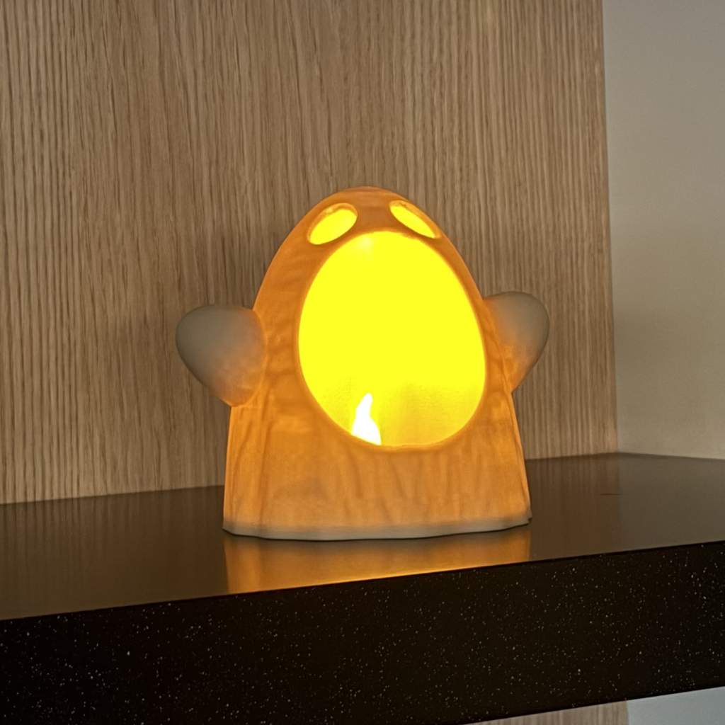 Spook met open mond